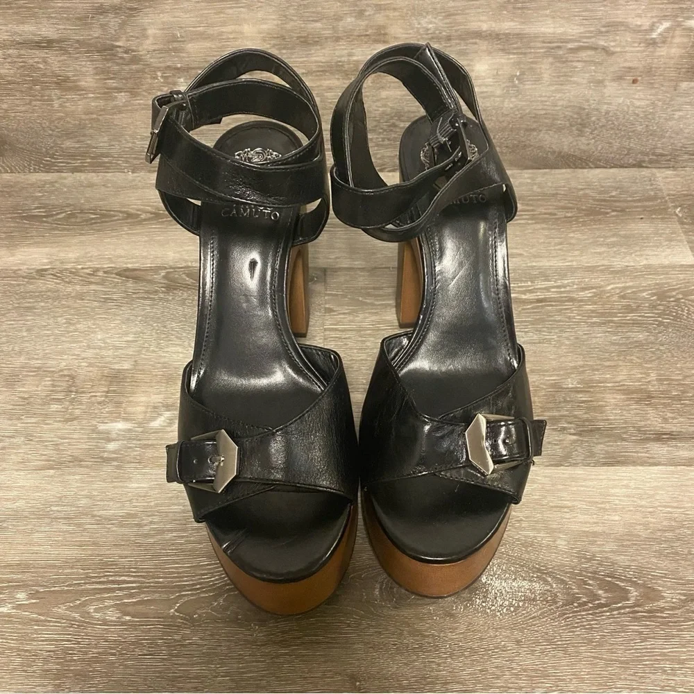Vince Camuto | Rondea Sandal In Black Leather Size 11 NEW